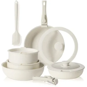 12-Piece Detachable Handle Pot & Pan Set, 7-inch/8-inch Cookware, Camping Cookware for RVs